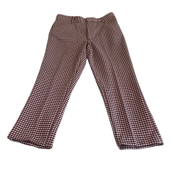 New Vintage Farah Houndstooth Print Red and White Plaid Pants 32/30 - Picture 2 of 9